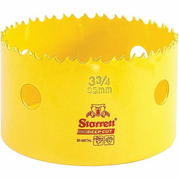 Starrett - 3-3/4" Diam, 2" Cutting Depth, Hole Saw - High Speed Steel Saw, Toothed Edge - Industrial Tool & Supply