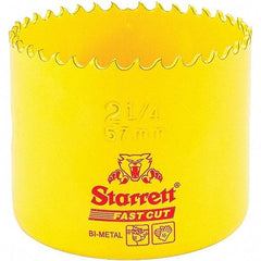Starrett - 2-1/4" Diam, 1-5/8" Cutting Depth, Hole Saw - High Speed Steel Saw, Toothed Edge - Industrial Tool & Supply