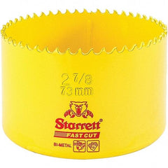 Starrett - 2-7/8" Diam, 1-5/8" Cutting Depth, Hole Saw - High Speed Steel Saw, Toothed Edge - Industrial Tool & Supply