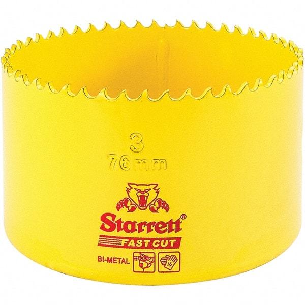 Starrett - 3" Diam, 1-5/8" Cutting Depth, Hole Saw - High Speed Steel Saw, Toothed Edge - Industrial Tool & Supply