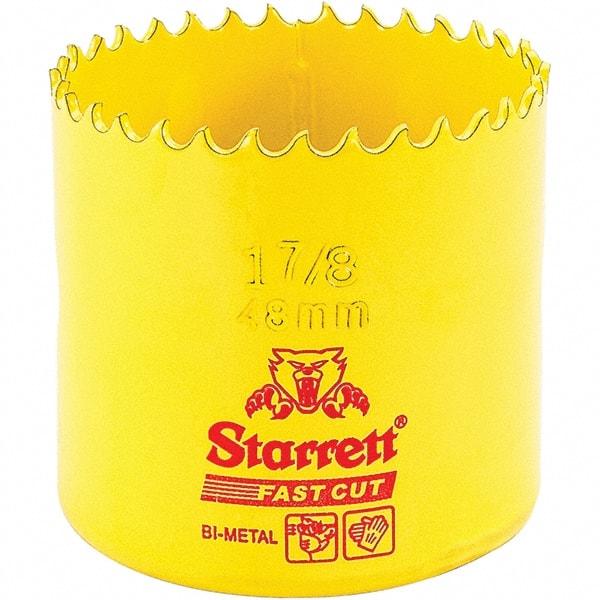 Starrett - 1-7/8" Diam, 1-5/8" Cutting Depth, Hole Saw - High Speed Steel Saw, Toothed Edge - Industrial Tool & Supply