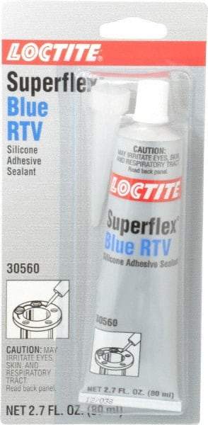 Loctite - 80 mL Tube Blue RTV Silicone Joint Sealant - 30 min Tack Free Dry Time, 24 hr Full Cure Time, Series 270 - Industrial Tool & Supply