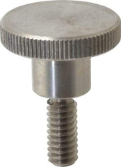KIPP - 24mm Head, Knurled Knob - Threaded Stem, Stainless Steel - Industrial Tool & Supply