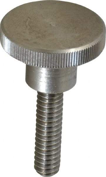 KIPP - 24mm Head, Knurled Knob - Threaded Stem, Stainless Steel - Industrial Tool & Supply