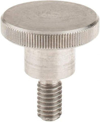 KIPP - 30mm Head, Knurled Knob - Threaded Stem, Stainless Steel - Industrial Tool & Supply
