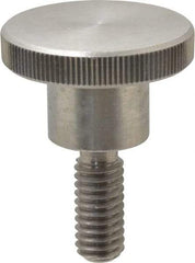 KIPP - 30mm Head, Knurled Knob - Threaded Stem, Stainless Steel - Industrial Tool & Supply
