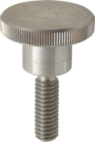 KIPP - 30mm Head, Knurled Knob - Threaded Stem, Stainless Steel - Industrial Tool & Supply