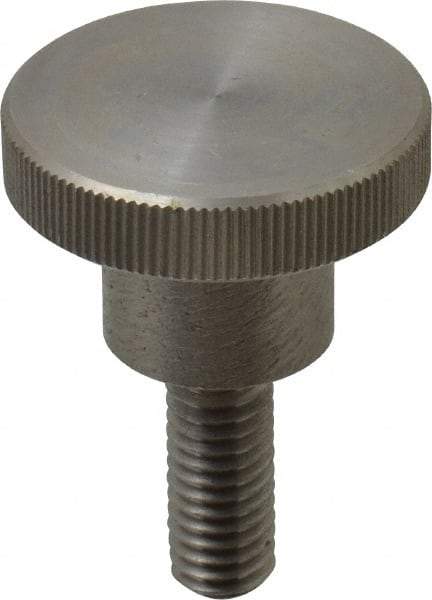 KIPP - 36mm Head, Knurled Knob - Threaded Stem, Stainless Steel - Industrial Tool & Supply