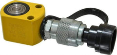 Enerpac - 5 Ton, 0.63" Stroke, 0.62 Cu In Oil Capacity, Portable Hydraulic Single Acting Cylinder - 0.99 Sq In Effective Area, 1.63" Lowered Ht., 2.25" Max Ht., 1.13" Cyl Bore Diam, 1" Plunger Rod Diam, 10,000 Max psi - Industrial Tool & Supply