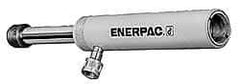 Enerpac - 5 Ton, 9.13" Stroke, 9.07 Cu In Oil Capacity, Portable Hydraulic Single Acting Cylinder - 0.99 Sq In Effective Area, 12.75" Lowered Ht., 21.88" Max Ht., 1.13" Cyl Bore Diam, 1" Plunger Rod Diam, 10,000 Max psi - Industrial Tool & Supply