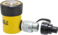 Enerpac - 10 Ton, 1" Stroke, 2.24 Cu In Oil Capacity, Portable Hydraulic Single Acting Cylinder - 2.24 Sq In Effective Area, 3.53" Lowered Ht., 4.53" Max Ht., 1.69" Cyl Bore Diam, 1.5" Plunger Rod Diam, 10,000 Max psi - Industrial Tool & Supply
