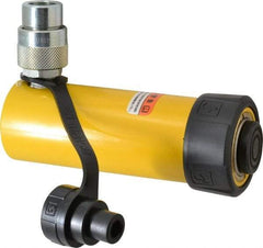 Enerpac - 10 Ton, 4.13" Stroke, 9.23 Cu In Oil Capacity, Portable Hydraulic Single Acting Cylinder - 2.24 Sq In Effective Area, 6.75" Lowered Ht., 10.88" Max Ht., 1.69" Cyl Bore Diam, 1.5" Plunger Rod Diam, 10,000 Max psi - Industrial Tool & Supply