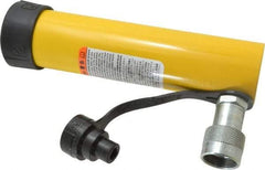 Enerpac - 10 Ton, 6.13" Stroke, 13.7 Cu In Oil Capacity, Portable Hydraulic Single Acting Cylinder - 2.24 Sq In Effective Area, 9.75" Lowered Ht., 15.88" Max Ht., 1.69" Cyl Bore Diam, 1.5" Plunger Rod Diam, 10,000 Max psi - Industrial Tool & Supply
