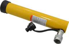 Enerpac - 10 Ton, 10.13" Stroke, 22.65 Cu In Oil Capacity, Portable Hydraulic Single Acting Cylinder - 2.24 Sq In Effective Area, 13.75" Lowered Ht., 23.88" Max Ht., 1.69" Cyl Bore Diam, 1.5" Plunger Rod Diam, 10,000 Max psi - Industrial Tool & Supply
