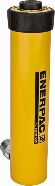 Enerpac - 15 Ton, 8" Stroke, 25.13 Cu In Oil Capacity, Portable Hydraulic Single Acting Cylinder - 3.14 Sq In Effective Area, 12.69" Lowered Ht., 20.69" Max Ht., 2" Cyl Bore Diam, 1.625" Plunger Rod Diam, 10,000 Max psi - Industrial Tool & Supply
