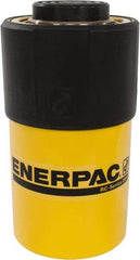 Enerpac - 25 Ton, 2" Stroke, 10.31 Cu In Oil Capacity, Portable Hydraulic Single Acting Cylinder - 5.16 Sq In Effective Area, 6.5" Lowered Ht., 8.5" Max Ht., 2.56" Cyl Bore Diam, 2.25" Plunger Rod Diam, 10,000 Max psi - Industrial Tool & Supply