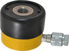 Enerpac - 12 Ton, 0.31" Stroke, 0.86 Cu In Oil Capacity, Portable Hydraulic Hollow Hole Cylinder - 2.76 Sq In Effective Area, 2.19" Lowered Ht., 2.5" Max Ht., 2.13" Cyl Bore Diam, 1.38" Plunger Rod Diam, 10,000 Max psi - Industrial Tool & Supply