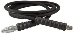 Enerpac - 1/4" Inside Diam x 3/8 NPT 2' Hydraulic Pump Hose - 10,000 psi, AH-604 Opposite End, Rubber - Industrial Tool & Supply
