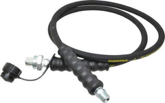 Enerpac - 1/4" Inside Diam x 3/8 NPT 6' Hydraulic Pump Hose - 10,000 psi, CH-604 Opposite End, Rubber - Industrial Tool & Supply