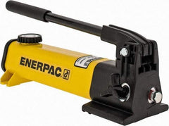 Enerpac - 1/2" Piston Stroke, 3/8" Diam, 0.055" Cu In per Stroke, 20 Cu In Reservoir Capacity, Manual Hydraulic Pump - 10,000 psi, 72 Lbs. Max Handle Effort - Industrial Tool & Supply