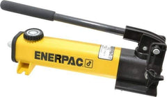Enerpac - 1/2" Piston Stroke, 3/4" Diam, 0.221, 0.055" Cu In per Stroke, 20 Cu In Reservoir Capacity, Manual Hydraulic Pump - 10,000 psi, 78 Lbs. Max Handle Effort - Industrial Tool & Supply