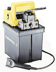 Enerpac - 10,000 psi Electric Hydraulic Pump & Jack - 0.5 Gal Oil Capacity, 4-Way, 3 Position Valve, Use with Double Acting Cylinders, Advance, Hold & Retract - Industrial Tool & Supply