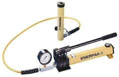 Enerpac - 100 Ton Capacity, Cylinder No. RCS-1002, Manual Hydraulic Pump & Cylinder Set - Pump No. P-80 - Industrial Tool & Supply