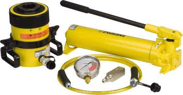 Enerpac - 60 Ton Capacity, Cylinder No. RCH-603, Manual Hydraulic Pump & Cylinder Set - Pump No. P-80 - Industrial Tool & Supply