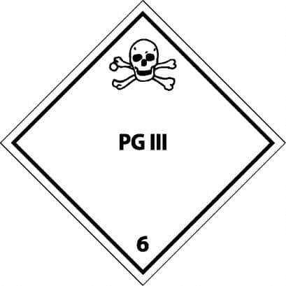NMC - PG III Shipping Label - 4" High x 4" Wide - Industrial Tool & Supply