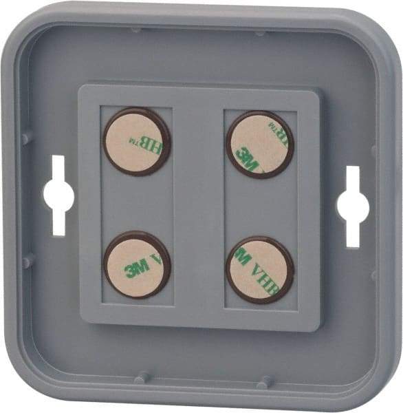 NMC - 8 Inch Wide x 8 Inch High Sign Compatibility, Plastic Round Sign Frame - Gray - Industrial Tool & Supply