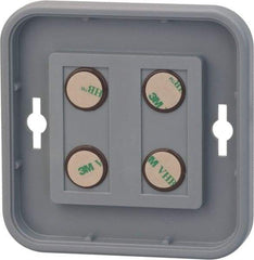 NMC - 8 Inch Wide x 8 Inch High Sign Compatibility, Plastic Round Sign Frame - Gray - Industrial Tool & Supply