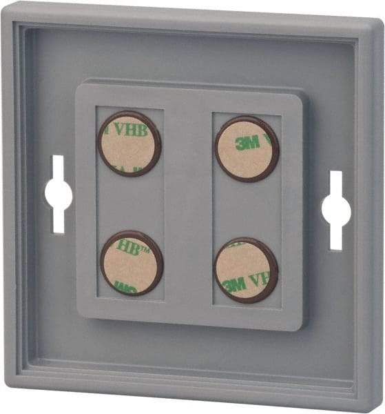 NMC - 8 Inch Wide x 8 Inch High Sign Compatibility, Plastic Square Sign Frame - Gray - Industrial Tool & Supply