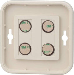 NMC - 8 Inch Wide x 8 Inch High Sign Compatibility, Plastic Round Sign Frame - Almond - Industrial Tool & Supply