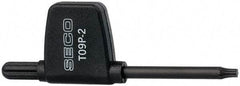 Seco - T9P Torx Plus Drive, Key and Driver for Indexable Tools - Compatible with Anvil Screws - Industrial Tool & Supply