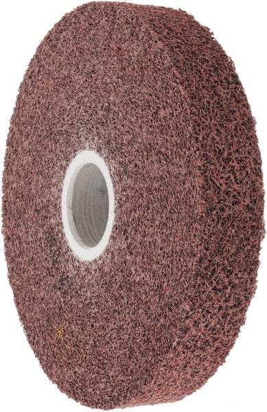 3M - 6" Diam, 1" Face Width, 1-1/4" Center Hole, Medium Grade, Aluminum Oxide Deburring Wheel - Convolute, Medium Density 5 Grade, 6,000 RPM - Industrial Tool & Supply