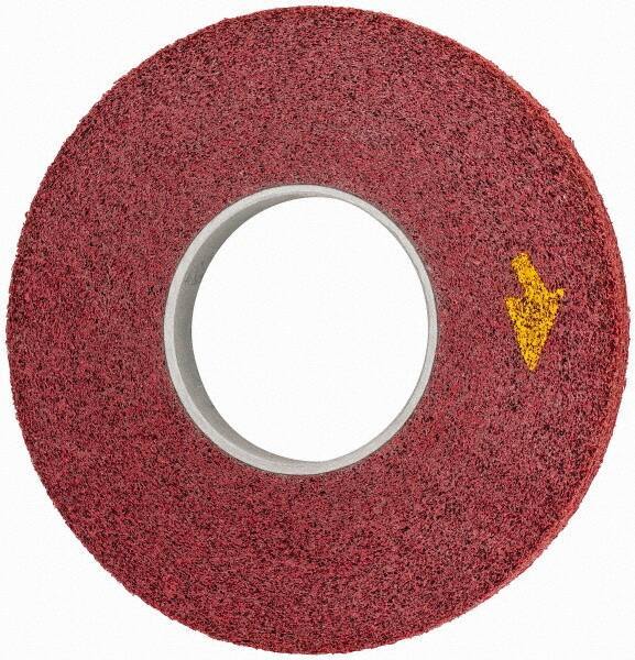 3M - 12" Diam, 1" Face Width, 5" Center Hole, Coarse Grade, Aluminum Oxide Deburring Wheel - Convolute, Medium Density 5 Grade, 3,000 RPM - Industrial Tool & Supply