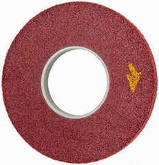 3M - 12" Diam, 1" Face Width, 5" Center Hole, Coarse Grade, Aluminum Oxide Deburring Wheel - Convolute, Medium Density 5 Grade, 3,000 RPM - Industrial Tool & Supply