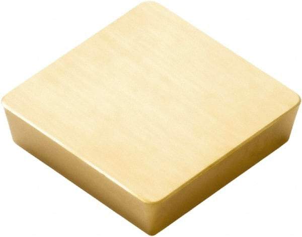 Seco - SPU422 Grade F40M Carbide Turning Insert - TiAlN/TiN Finish, 90° Square, 1/2" Inscr Circle, 1/8" Thick, 1/32" Corner Radius - Industrial Tool & Supply