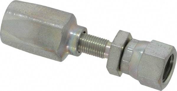 Parker - 7/16-20 Thread Hydraulic Hose Fitting - -4 Hose Size, 1/4" Hose Diam - Industrial Tool & Supply