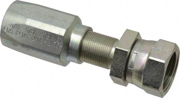 Parker - 1-1/16-12 Thread Hydraulic Hose Fitting - -12 Hose Size, 3/4" Hose Diam - Industrial Tool & Supply
