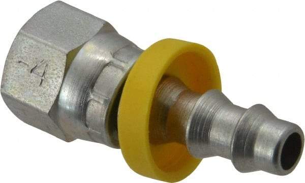 Parker - 7/16-20 JIC Hydraulic Hose Fitting - -4 Hose Size, 1/4" Hose Diam - Industrial Tool & Supply
