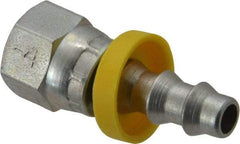 Parker - 7/16-20 JIC Hydraulic Hose Fitting - -4 Hose Size, 1/4" Hose Diam - Industrial Tool & Supply