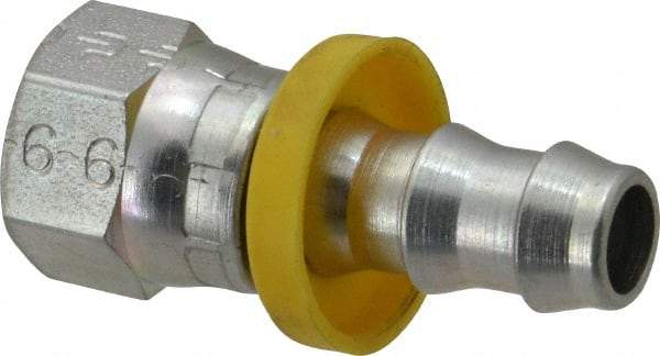 Parker - 9/16-18 Thread Hydraulic Hose Fitting - -6 Hose Size, 3/8" Hose Diam - Industrial Tool & Supply