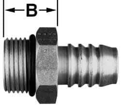Parker - 1-5/8-12 Thread Hydraulic Hose Fitting - -20 Hose Size, 1 1/4" Hose Diam - Industrial Tool & Supply