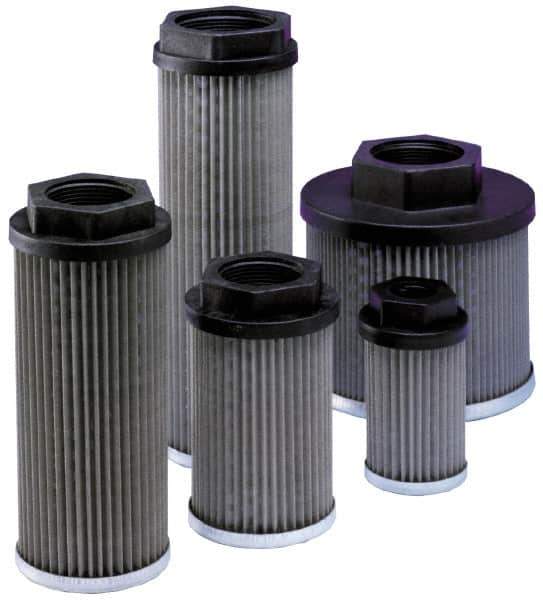 Parker - 500 LPM, 132 GPM, 150mm Diam, Suction Strainer without Bypass - 3 Port NPT, 10.71" Long - Industrial Tool & Supply