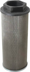 Parker - 180 LPM, 48 GPM, 4" Diam, Suction Strainer with Bypass - 2 Port NPT, 9.85" Long - Industrial Tool & Supply