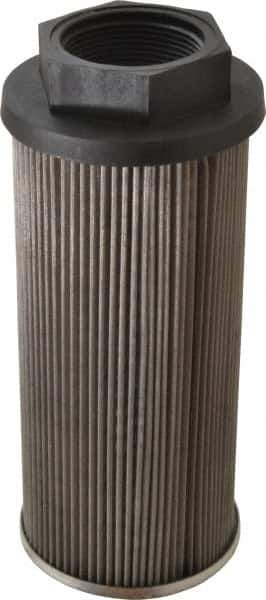 Parker - 95 LPM, 25 GPM, 3.39" Diam, Suction Strainer without Bypass - 1-1/2 Port NPT, 5.51" Long - Industrial Tool & Supply