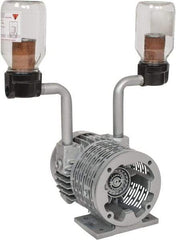 Gast - 1-1/2 hp Rotary Vane Vaccum Pump - 115 Volts, 21 CFM, Single Phase, 11.19" Long x 17.69" Wide x 13.12" High, Requires a 1.50 HP motor (Not Included) - Industrial Tool & Supply