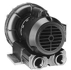 Gast - 1 HP Three Phase Regenerative Air Blower - 230/460V, 92 Max CFM, 52" Max Water Pressure, 48" Max Vacuum Water Pressure, 3.4/1.6 Full Load Amps - Industrial Tool & Supply