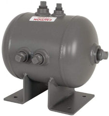 Made in USA - 2 Gallon, 200 Max psi Universal Horizontal Tank - 3/4" Inlet, 11" Tank Length x 8" Tank Diam - Industrial Tool & Supply